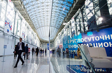 В главном медиацентре на территории Олимпийского парка.