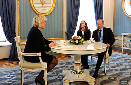 Встреча президента России Владимира Путина с лидером политической партии Франции «Национальный фронт» Марин Ле Пен, 24 марта 2017.
