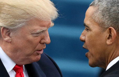 Дональд Трамп и Барак Обама.