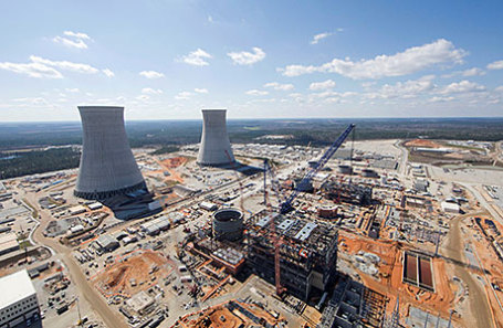 Площадка строительства 3 и 4 блоков АЭС Vogtle возле Уэйнсборо.