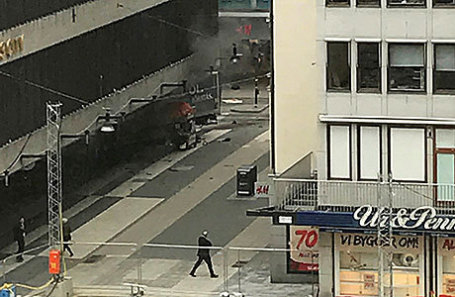 На месте происшествия в Стокгольме.