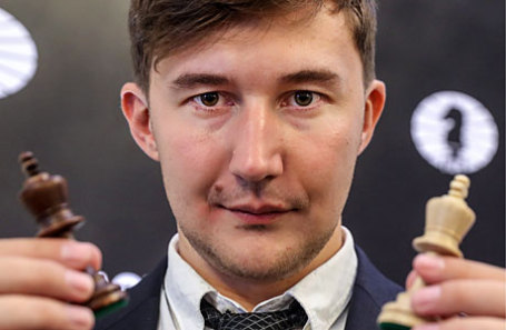 Российский шахматист Сергей Карякин на церемонии открытия 2-го этапа международного шахматного турнира Гран-при ФИДЕ World Chess 2017.