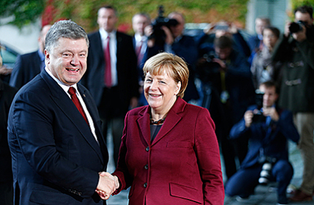 Президент Украины Петр Порошенко и канцлер Германии Ангела Меркель.