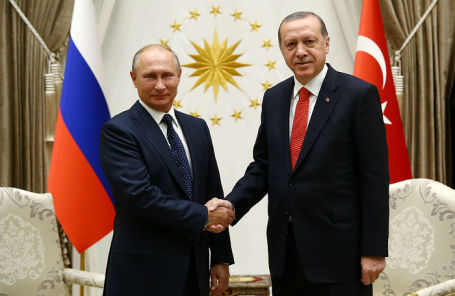 Президент России Владимир Путин и президент Турции Реджеп Тайип Эрдоган.