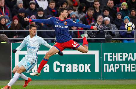 Чемпионат России по футболу: ЦСКА (Москва) - «Зенит» (Санкт-Петербург).
