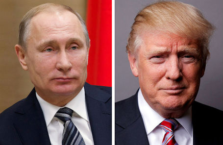 Президент РФ Владимир Путин и президент США Дональд Трамп.