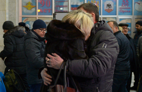 Родственники погибших в аэропорту