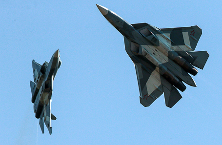 Истребители Су-57.