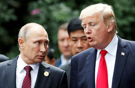 Президент РФ Владимир Путин и президент США Дональд Трамп.