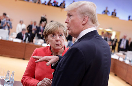 Дональд Трамп и Ангела Меркель.