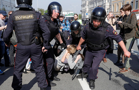 Митинг оппозиции в Москве, 5 мая 2018 года.