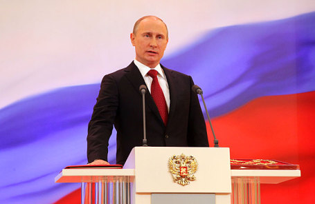 Избранный президент России Владимир Путин на церемонии инаугурации.