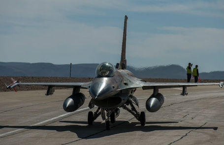 Истребитель F-16 израильских ВВС.