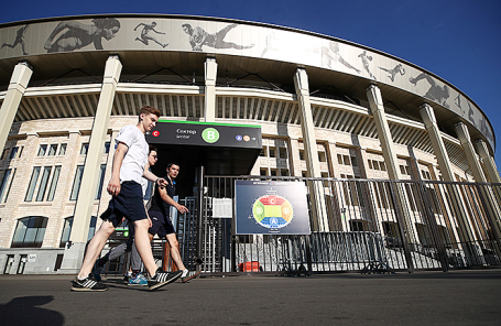 Вид на стадион «Лужники», где пройдут матчи чемпионата мира по футболу FIFA 2018.