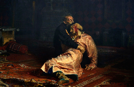 Картина Ильи Репина «Иван Грозный и сын его Иван 16 ноября 1581 года».