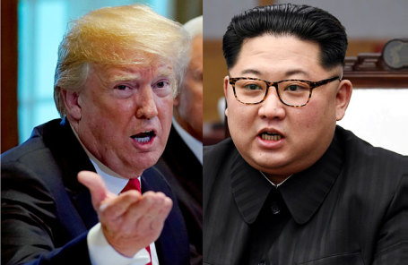 Президент США Дональд Трамп (слева) и лидер Северной Кореи Ким Чен Ын.