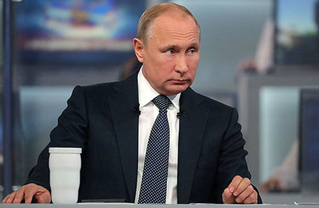 «Прямая линия» с президентом РФ Владимиром Путиным 7 июня 2018 года.