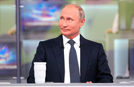 «Прямая линия» с президентом РФ Владимиром Путиным 7 июня 2018 года.