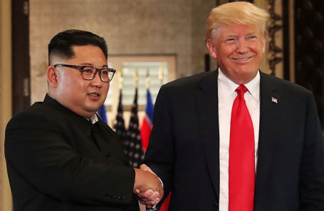 Ким Чен Ын и Дональд Трамп.
