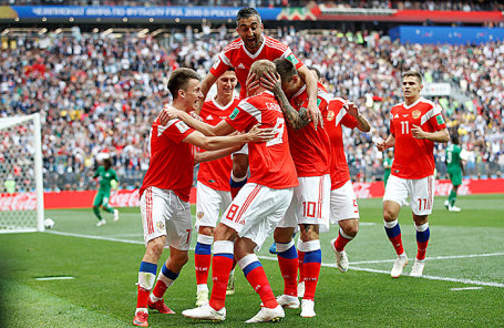 Игроки сборной России по футболу.