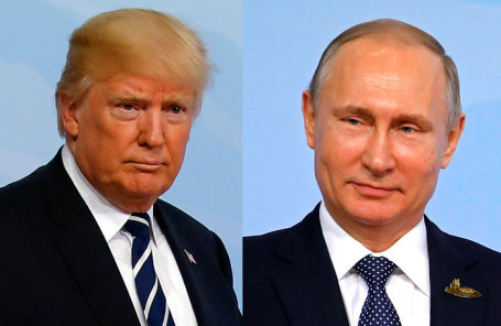 Президент США Дональд Трамп (слева) и президент РФ Владимир Путин.