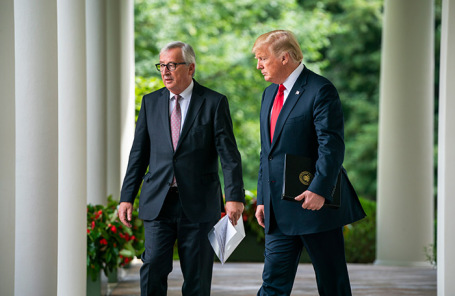 Жан-Клод Юнкер и Дональд Трамп.