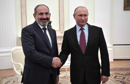 Никол Пашинян и Владимир Путин.
