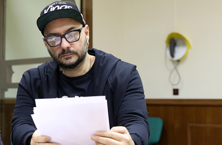 Кирилл Серебренников во время рассмотрения ходатайства о продлении срока домашнего ареста в Мосгорсуде, 11 сентября 2018 года.