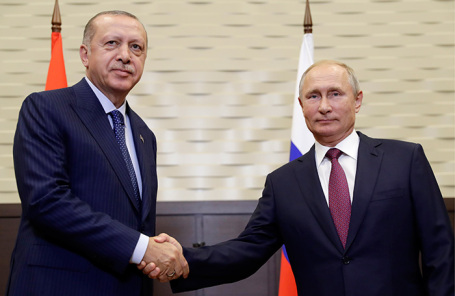 Реджеп Тайип Эрдоган и Владимир Путин.