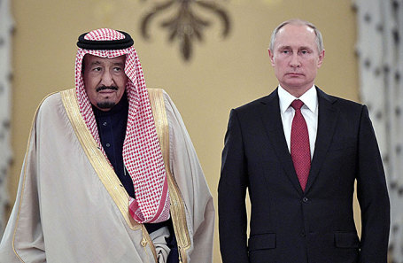 Владимир Путин и Сальман бен Абдель Азиз Аль Сауд.