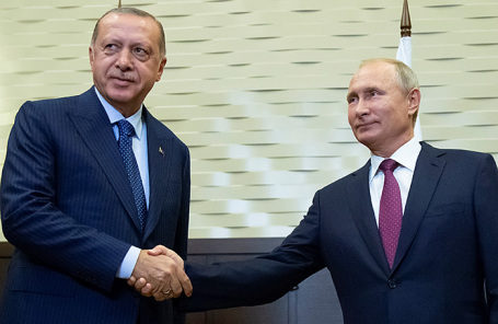 Реджеп Тайип Эрдоган и Владимир Путин.