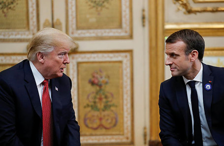 Дональд Трамп и Эммануэль Макрон.