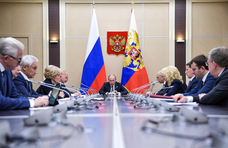 Совещание с членами правительства России.