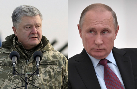 Петр Порошенко. Владимир Путин.