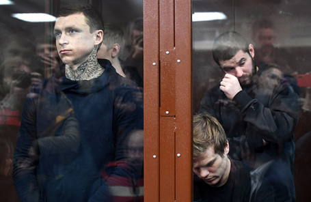 Павел Мамаев, Александр Кокорин, Александр Протасовицкий (слева направо).