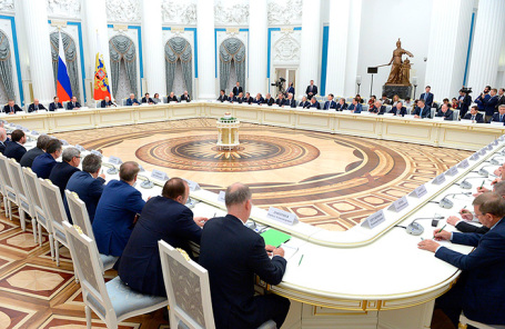 Встреча Владимира Путина с представителями крупного российского бизнеса. Москва, Кремль, декабрь 2017 года.