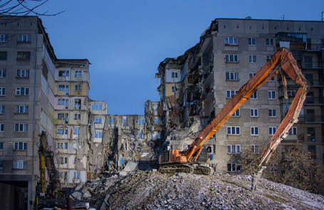 Дом №164 на улице Карла Маркса в Магнитогорске, где произошло обрушение.