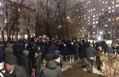 Акция протеста на улице Цандера.