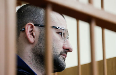 Бывший первый заместитель главы «Росгеологии» Руслан Горринг во время избрания меры пресечения в Домодедовском городском суде.