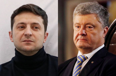 Владимир Зеленский и Петр Порошенко.