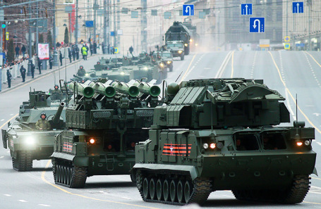Репетиция парада Победы в Москве.