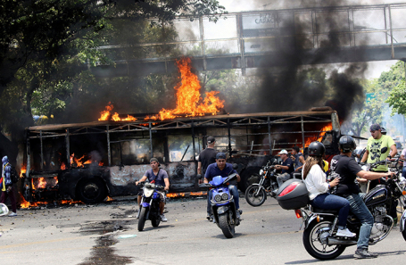 Беспорядки в Каракасе, Венесуэла.