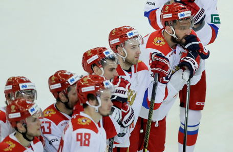Игроки сборной России по хоккею.