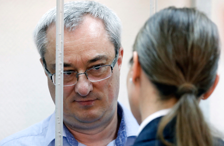 Вячеслав Гайзер во время оглашения приговора в Замоскворецком суде.