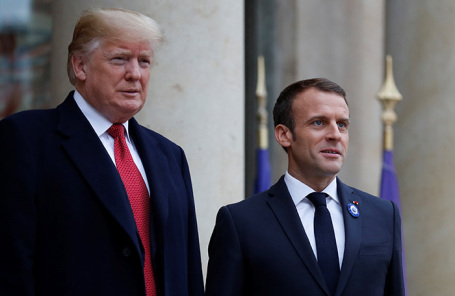 Дональд Трамп и Эммануэль Макрон.