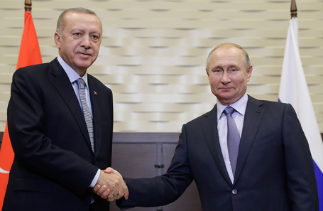 Реджеп Тайип Эрдоган и Владимир Путин.