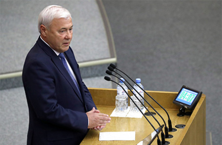 Анатолий Аксаков на пленарном заседании Государственной думы РФ.