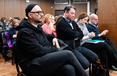 Режиссер Кирилл Серебренников, бывший гендиректор компании «Седьмая студия» Юрий Итин, директор РАМТ Софья Апфельбаум и бывший директор театра «Гоголь-центр» Алексей Малобродский.