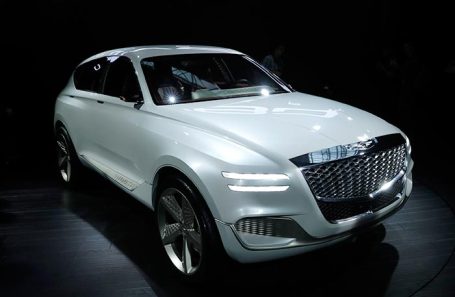 Genesis GV80. Концепт, представленный на международном автосалоне в Нью-Йорке. Апрель, 2017 года.