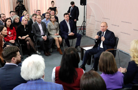 Рабочая поездка Владимира Путина в Липецкую область.